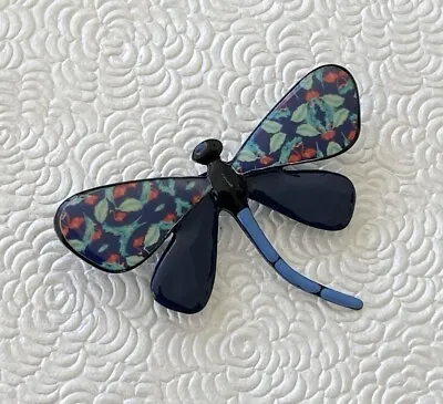 Vintage Dragonfly Brooch Pin Enamel On Metal • $14