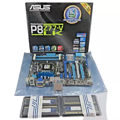 ASUS P8Z77-V Motherboard Combo/Bundle ~ Intel CORE I7-3770K ~ 32GB RAM Memory • $179.51