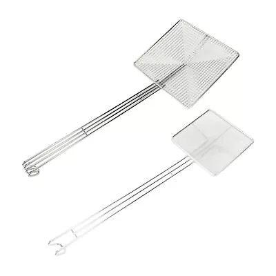 £19.06 • Buy Stainless Steel Square Strainer Skimmer Ladle For Gadgets Mesh Strainer Pasta HG