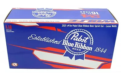 1:18 ACME Sprint Car 2021 Lucas Wolfe 5w Pabst Blue Ribbon Beer A1809519 1/18 • $84.99