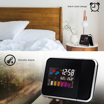 Alarm Clock Smart Digital LED Projection Time Temperature Projector LCD Display • $15.85