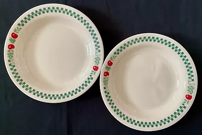 Vtg Corelle By Corning 2~8.5  'farm Fresh' Flat Rim Soup Plates Bowls Exc. Cond. • $28