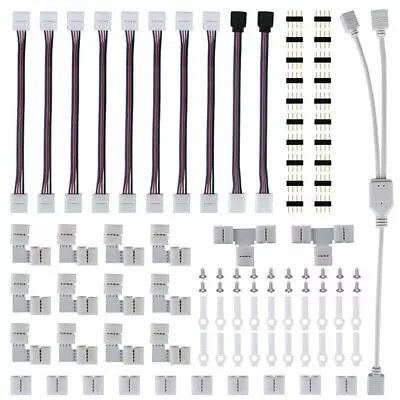 75PCS/Set 4Pin RGB 5050 LED Strip Lights L Shape Connectors Accessories Kit • $12.80