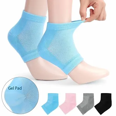 2pcs Silicone Moisturizing Gel Heel Socks Cracked Dry Foot Skin Care Protectors • $7.29