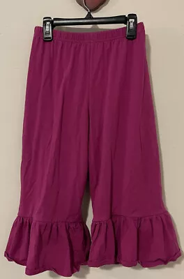 Matilda Jane Girls Size 12 Purple Pull-On Ruffled Capri Pants! A5487 • $19.99