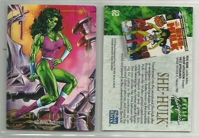 1992 Marvel Masterpieces: Series 1 (SkyBox) SHE-HULK  Base Trading Card  #82 • $1.99