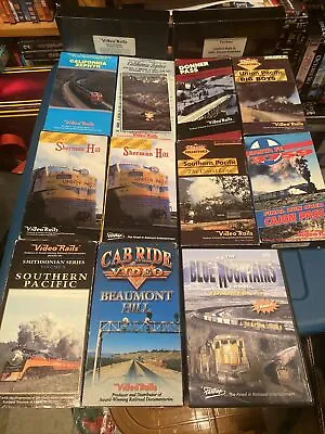 Railroad Train VHS Lot Video Rails Steam SP UP Donner Pass Sherman Hill Zephyr • $65.65