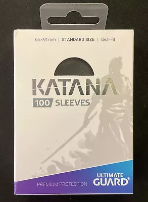 1 Sealed 100ct Pack Of Black KATANA Standard Gaming Card Sleeves Ultimate Guard • $14.95