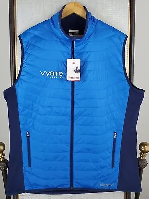 NWT $120 MARMOT Size 2XL Mens Full Zip Insulated Quilted Royal Blue Vest NEW • $93.10