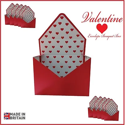 £4.49 • Buy Valentines Envelope Flower Box Floral Paper Wrapping Gift Party Wedding