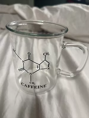 Caffeine Molecule Beaker Mug Borosilicate Glass 500ml • $9.99