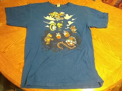 Teefury Shirt Sonic Super Mario Crossover Blue Short Sleeve Medium Sega Nintendo • $4