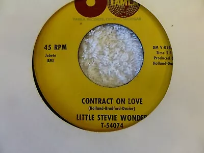 Little Stevie Wonder Contract On Love  1966 Tamla T-541074 Vg Northern • £12.79