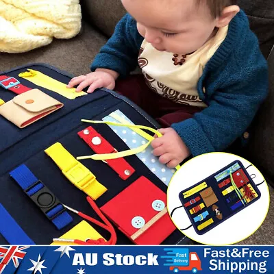 $19.78 • Buy Montessori Busy Sensory Board Toddler Sensory Educational Toy Fine Motor Skills