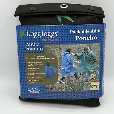 FROGG TOGGS RAIN GEAR-FTP1714-PONCHO EMERGENCY OUTERWEAR SPORTS HIKING WET New Q • $14.99