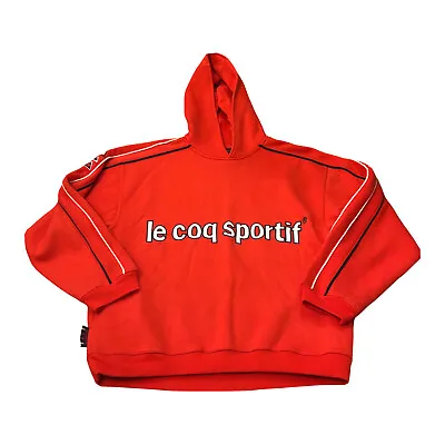 Vintage Le Coq Sportif Kids Womens Hoodie Jumper Sweater Pullover Large Youth • £19.80
