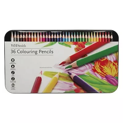 WHSmith Artist's Colouring Pencils Pack Of 36 For Dry Mixing And Blending • £11.99
