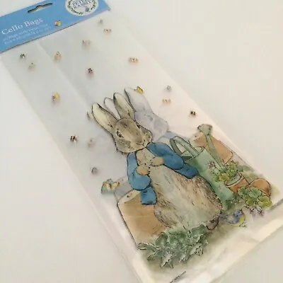 20 Beatrix Potter™ Peter Rabbit™ Cello Cellophane Gift Sweet Bags Twist Ties • £4.25