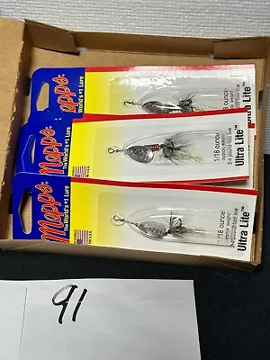 (4) Mepps Ultra Lite B00T SG 1/18 Fishing Lures (Lot #91) Includes Dealer Box • $0.99