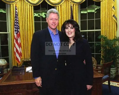 PRESIDENT BILL CLINTON W/ WHITE HOUSE INTERN MONICA LEWINSKY  8X10 PHOTO (MW338) • $8.87