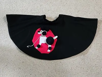 Vintage 1950's Girls Black Poodle Skating Skirt VGC • $19.99