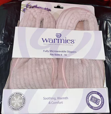 🔥 New Warmies  SNUGGABLE Microwavable Slippers Size 6 To 10 Pink • $21