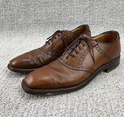 Vintage Nettleton Saddle Oxford Dress Shoes Mens 10 Extra Narrow Brown Leather • $26.99