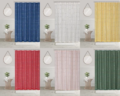 $24.99 • Buy Holiday Sequin Shower Curtain Shining Stripe Bathroom Decor Coco 70x70 6 Colors