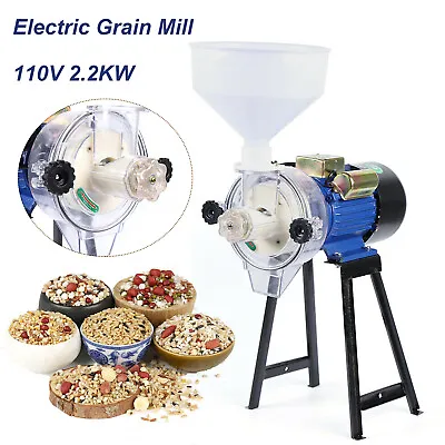 $179.55 • Buy Electric Grinding Machine Grain Spice Corn Wet Food Mill Powder Flour 110V 2.2KW