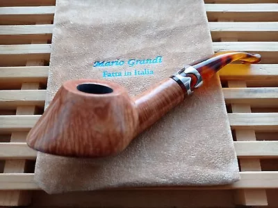 Mario Grandi Bent II Freehand  Smooth Higt Grade Briar Pipe Handmade Italy Ring  • $170