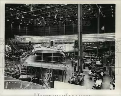 1968 Press Photo Mockup Of Boeing 747 Superjet Under Construction • $19.99