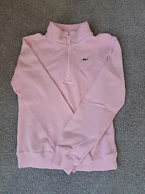 Vineyard Vines Girls Light Pink Quarter Zip Size S • $15