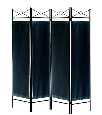 4 6 8 Panels Metal Room Divider Screen Black White Brown Red Woven Insert • $52