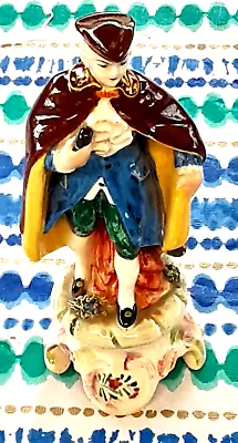 Vtg Capodimonte Porcelain Figurine 7 Inch MAN ON PEDESTAL Made In Italy • $35