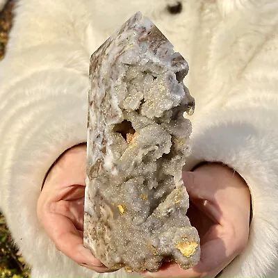 1.55LB Sparkling Quartz Crystal Crystal Cave Obelisk Quartz Crystal Energy • $0.99