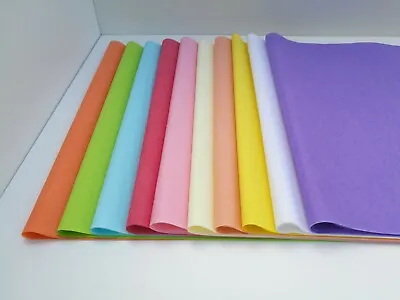 10 LARGE SHEETS 17gsm QUALITY TISSUE PAPER ACID FREE  32 COLOURS 50 X 75 CM    • £2.99