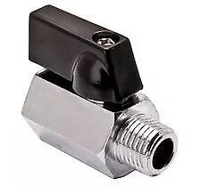 3/8  Mini Brass Ball Valve - Chrome Plated Female X Male NPT • $5.99