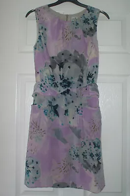 Lovely Ladies Fully Lined Sleeveless Silk Dress From Belle By Oasis Size 8 • £4.99