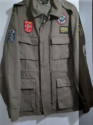Ed Hardy Mens Blazer Jacket Embroidered Medium Military BNWOT Coat Army Jacket • £29.99