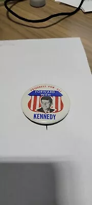 John F. Kennedy Progress For All Foward With Campaign Pin Button • $12.95
