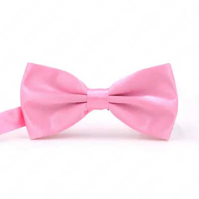 Bowtie Mens Adjustable Formal Wedding Party Necktie Bow Tie Solid Color Tuxedo • $6.98