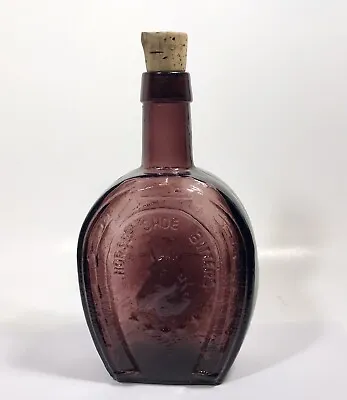 Wheaton Horse Shoe Bitters Bottle Amethyst Purple Glass Medicine Company Vintage • $14.90