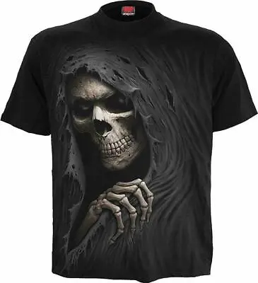 SPIRAL DIRECT GRIM RIPPER T-ShirtTop/Tee/ Biker/Grim Reaper/Skull/Goth/Bone • £16.99