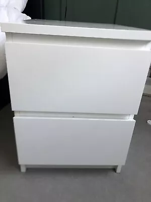 IKEA Malm Pair White Bedside Drawers • £15