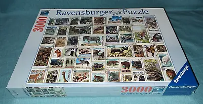 NEW SEALED Ravensburger Animal Stamps 3000 Piece Puzzle RARE NEW SEALED • $59.99
