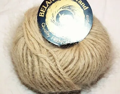 TRUE BEIGE 1 Skein Galler BELANGOR 100% ANGORA Rabbit Fur ULTRA-SOFT Luxury Yarn • $13.99