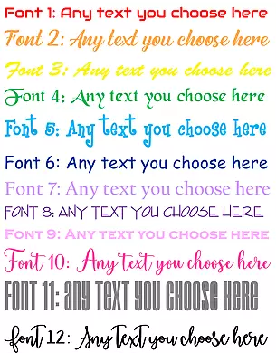 £2.19 • Buy Personalised Name Vinyl Sticker Word Text Cut Fancy Font Sticker Gift Hinch