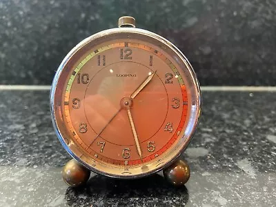 Vintage Looping Swiss Travel Alarm Clock 6cm  • £20