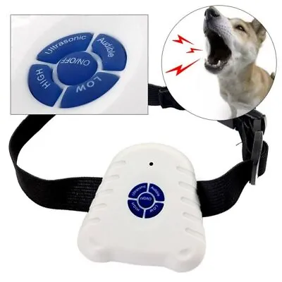 Anti Bark Dog Collar Ultrasonic Stop Dog Barking Training Collar Control Device • £3.94