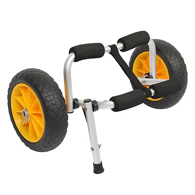 Kayak Cart Dolly Collapsible Canoe Trailer Carrier With Solid Tires Tote Trolley • $49.99